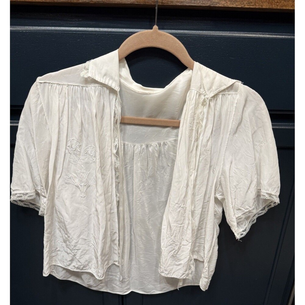Infant lace and embroidered christening gown/ women’s small top